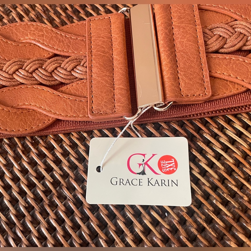 Grace Karin Carmel Color Stretch Belt NWT 3XL - Picture 2 of 7